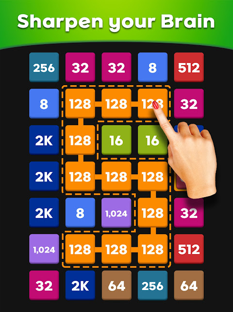 Block Puzzle Brain: number match game for adults ~ Fun 2048 merge puzzle  games offline for seniors ~ No wifi 2248 IQ Test number games for Kindle  Fire Tablet::Appstore for Android