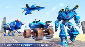 Police Bull Robot Truck Games screenshot 4