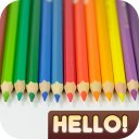 Hello Color Pencil Icon
