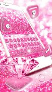 Hot Pink Sparkle Teclado screenshot 1