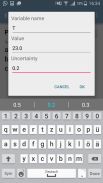 Error Propagation Calculator screenshot 1