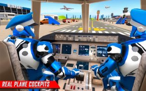 Robot pilot pesawat simulator - game pesawat screenshot 3