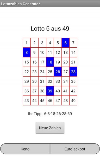 Lottozahlen Generator App