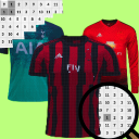 Football Jersey Color Number Icon