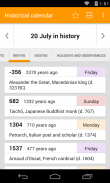 Calendário Histórico - Eventos e Quizzes screenshot 2