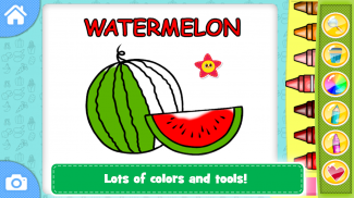 Fruit Coloring Book & Learn to Draw Glow screenshot 1