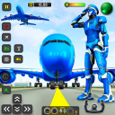 Robot avion pilote simulateur - jeux d'avion Icon