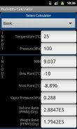 Humidity Calculator screenshot 1