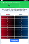 Football Squares Number Picker screenshot 1