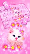 Pink Flowers Kitten Themes screenshot 3