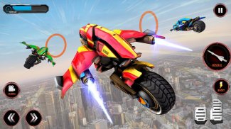 Flying Heli Robot Bike Games screenshot 0