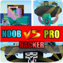 Noob vs Pro vs Hacher vs God Mod For Minecrfat Icon