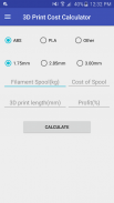 3D Print Cost Calculator screenshot 5