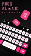 Pink Black Chat Keyboard Theme screenshot 0