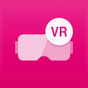 Magenta Virtual Reality Cardboard Icon