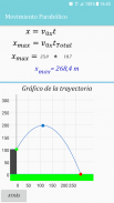 Movimiento Parabólico de Proyectiles screenshot 4