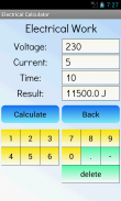 Calculadora elétrica screenshot 1