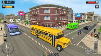 بازی رانندگی اتوبوس مدرسه شهری screenshot 2
