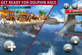 Dolphin Transport Passenger Beach Taxi Simulator screenshot 0