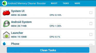 Android Memori Bersih Booster screenshot 0