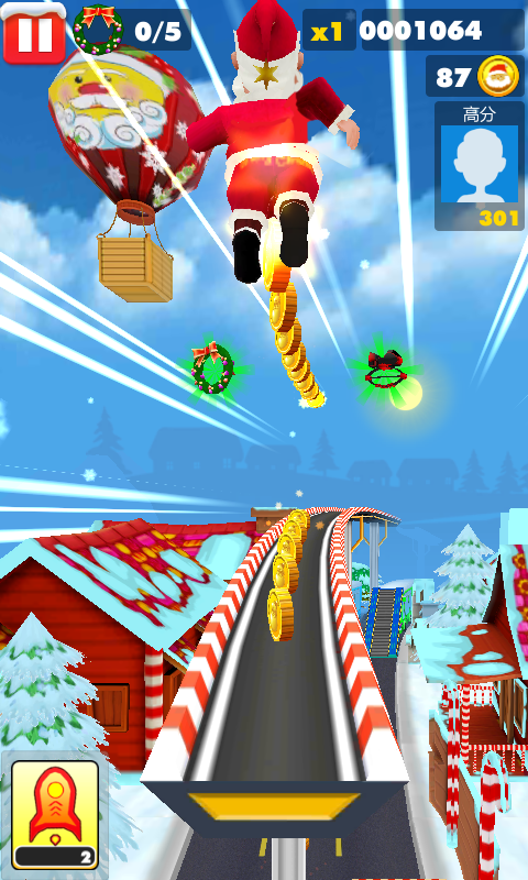 Xmas Santa Surfer Running Game APK for Android Download