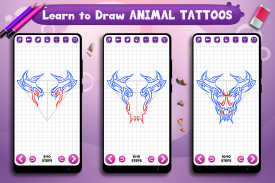 Learn to Draw Animal Tattoos screenshot 0
