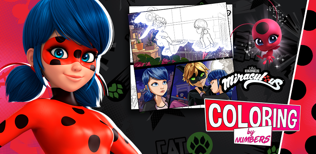 Miraculous Ladybug & Cat Noir. Color by number for Android - Download the  APK from Uptodown