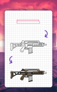 如何绘制武器。 逐步绘画课程 screenshot 5