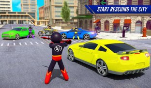 Stickman Moto Bike Hero: Crime City Superhero Game screenshot 10