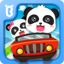 Bebé Panda Carreras de carros Icon