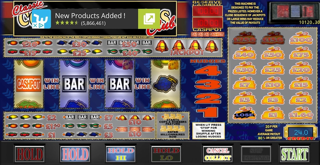 cops and robbers fruit machine free play