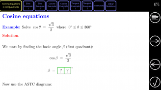 Trig Tutorial 2: Solving Eqns screenshot 3