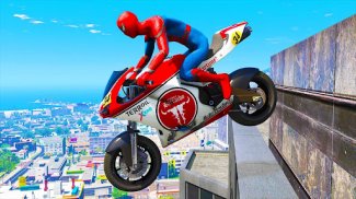 Superhero Tricky Bike Stunt 3D screenshot 0