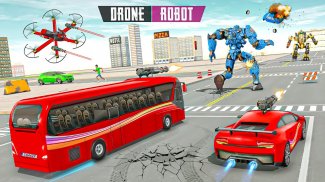 Bus Robot Car Drone Robot Game screenshot 5