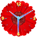 Flowers Clock Live wallpaper