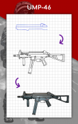 How to draw weapons step by step, drawing lessons screenshot 7