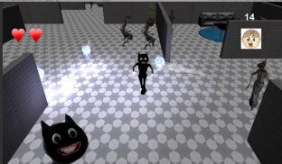 Angry Cartoon Cat Night Light Head 3 Versus screenshot 1