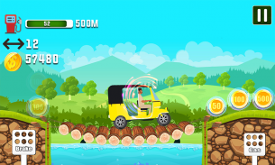 Mountain Tuk Tuk Rickshaw Driver - 2D Racing 2020 screenshot 1