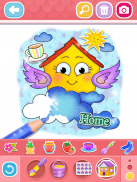 Glitter House coloring and drawing for Kids screenshot 4