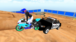 मोटरसाइकिल एस्केप सिम्युलेटर; फॉर्मूला कार - पुलिस screenshot 3