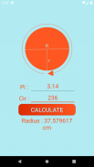 Circle Calculator Pi (Radius) screenshot 0