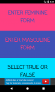 Masculine Feminine Nouns Quiz screenshot 4