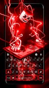 Neon Red Cool Dj Keyboard Them screenshot 1