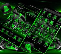 Neon Green Car Launcher Theme screenshot 3