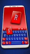 ثيم لوحة المفاتيح Red Blue Classic screenshot 1