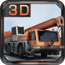Construction Crane 3D Parking Icon