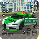 Polícia perseguir eal policial motorista 3d