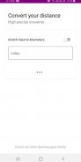 Miles to kilometers converter screenshot 1
