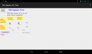 Chi square X2 Test 2x2 table screenshot 2