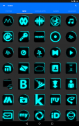 Flat Black and Cyan Icon Pack Free screenshot 10